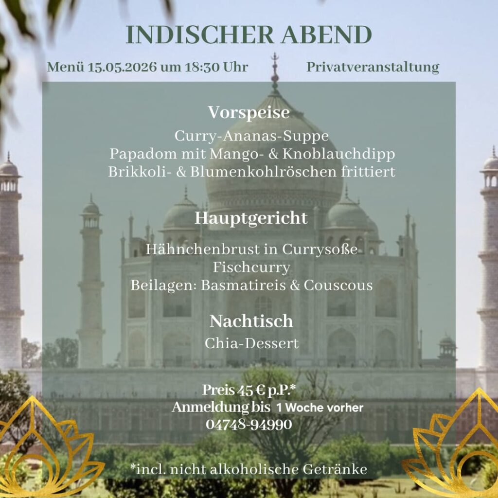 Indischer Abend 15.05.26