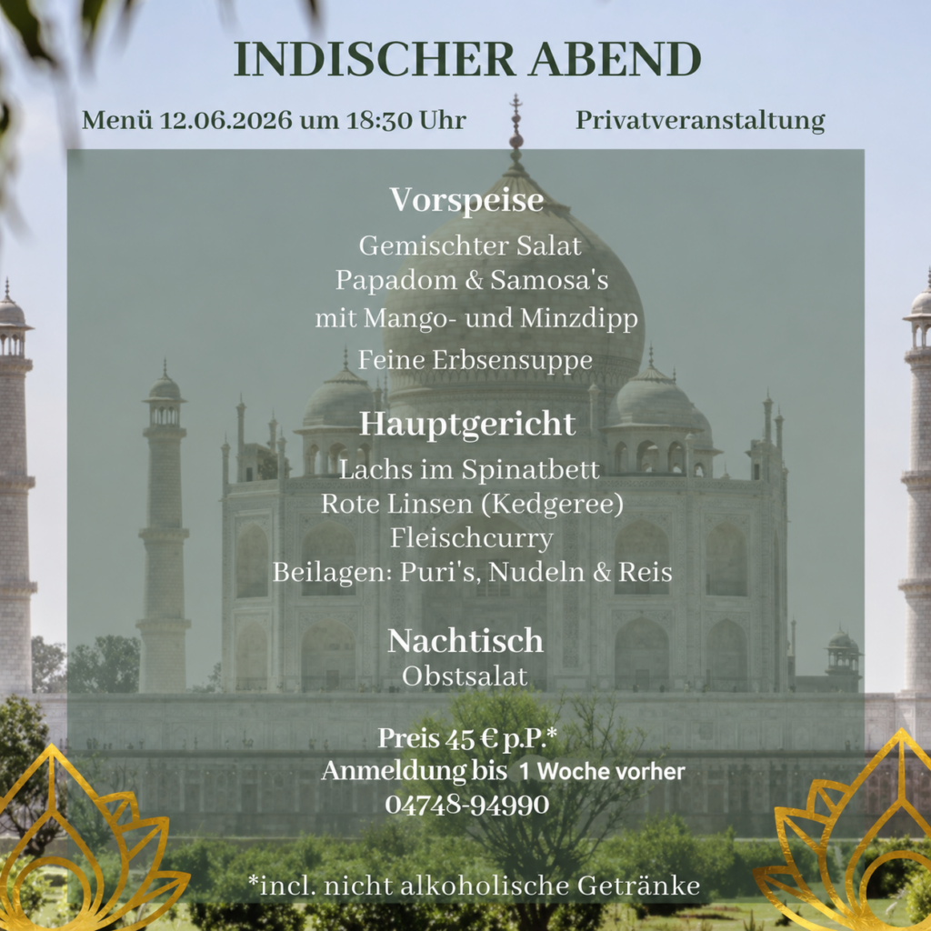 Indischer Abend 12.06.2026